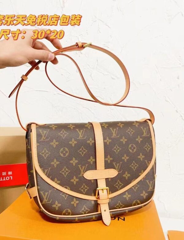Louis Vuitton Saumur Monogram Canvas Crossbody Bag – Classic Brown