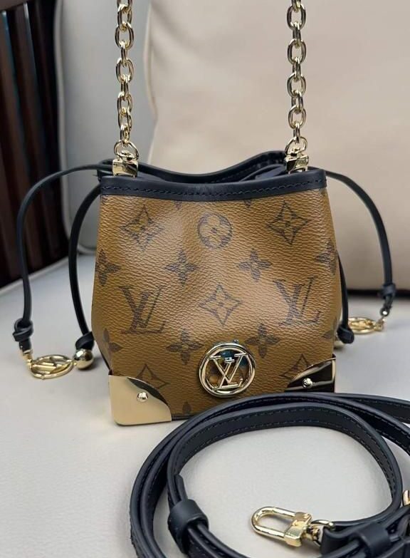 Louis Vuitton Neo Noé BB Monogram Canvas Bucket Bag – Brown/Black