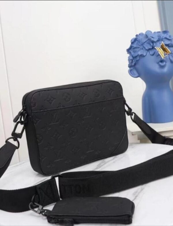 Louis Vuitton Trio Messenger Monogram Eclipse Leather – All Black