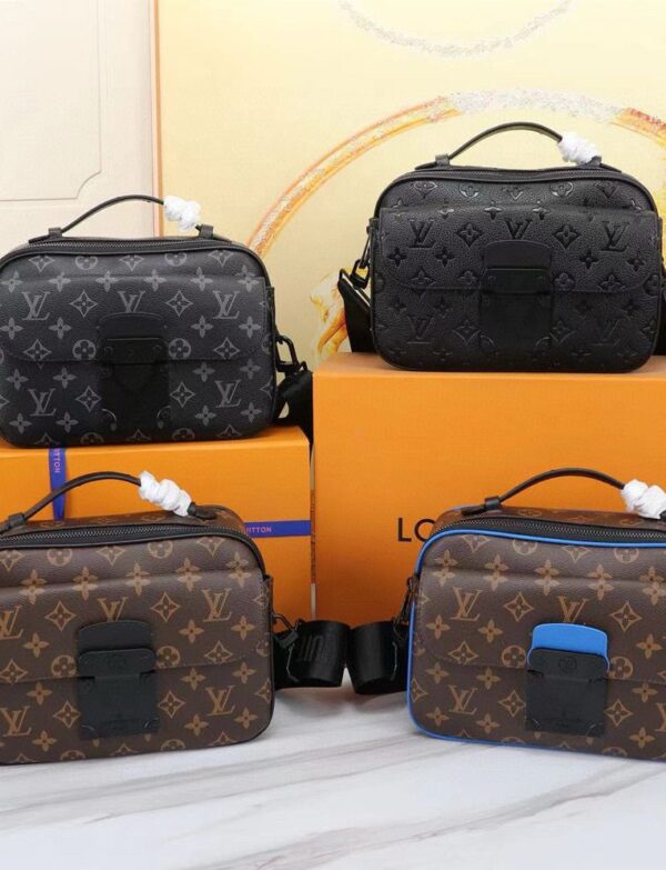 Louis Vuitton Utility Crossbody Bag – Monogram & Black Leather Messenger (Multi-Color Options)