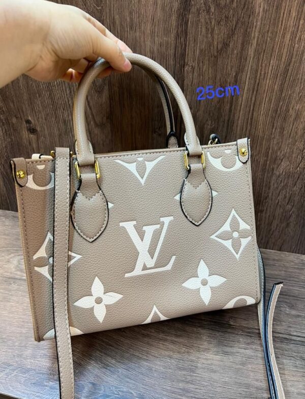 Louis Vuitton OnTheGo PM Tote Bag – Beige Giant Monogram Empreinte Leather