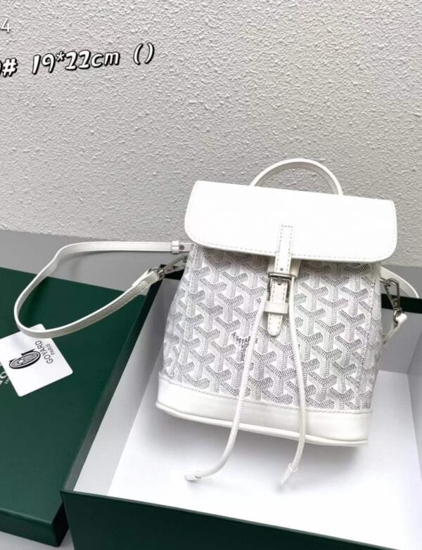 Goyard Mini Backpack – Chic Luxury in Elegant White
