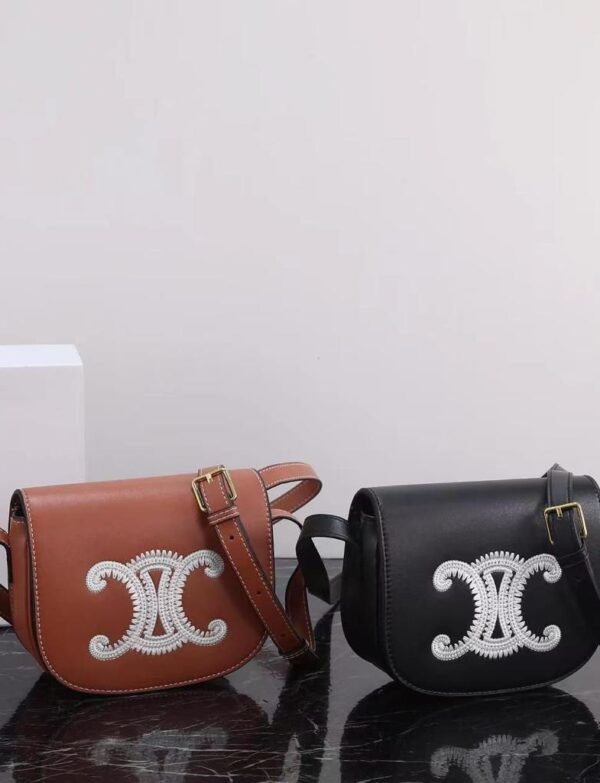 Embroidered Saddle Crossbody Bag – Mini Luxury Shoulder Bag
