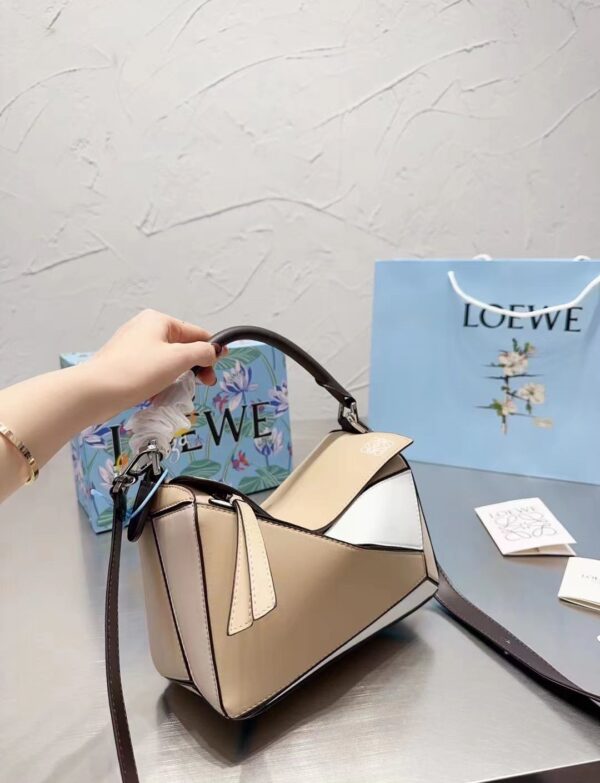 Loewe Small Puzzle Edge Bag – Leather Top Handle Crossbody