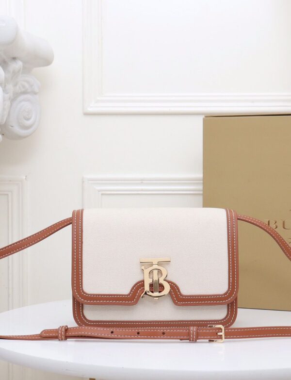 Burberry TB Mini Canvas Crossbody Bag