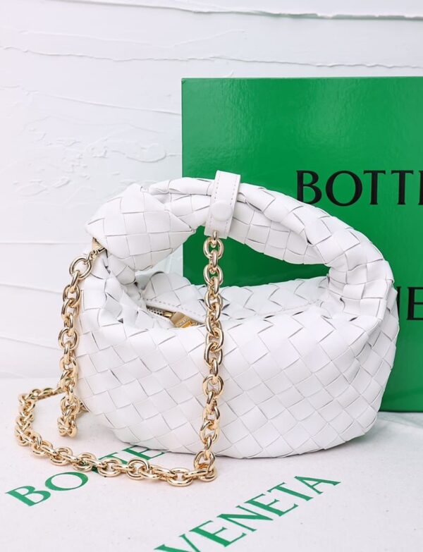 Bottega Veneta Mini Jodie Chain Bag – Intrecciato Woven Leather Shoulder Bag