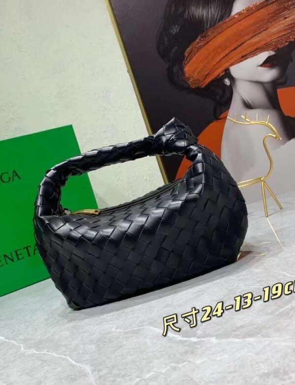Bottega Veneta Mini Jodie Bag – Intrecciato Woven Knot Hobo Handbag