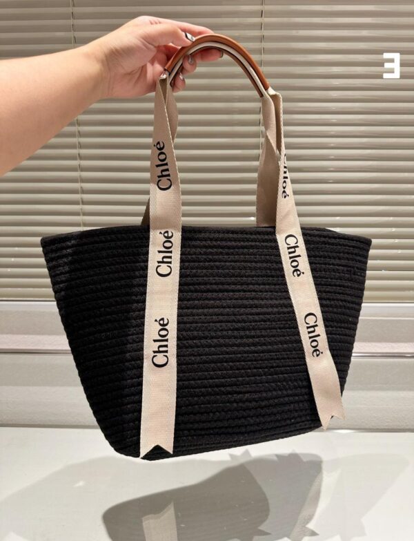 Chloé Woody Straw Tote Bag