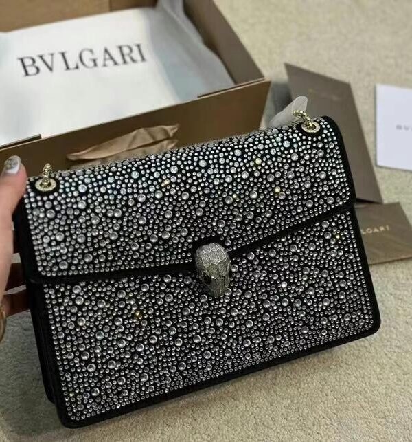 Bvlgari Serpenti Forever Metallic Gold Shoulder Bag