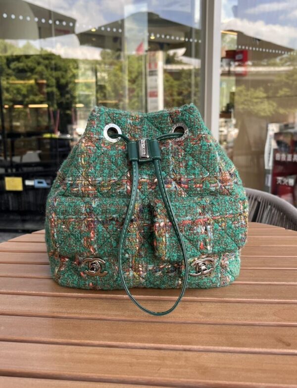 Luxury Chanel Tweed Drawstring Bucket Bag – Chic & Fashionable