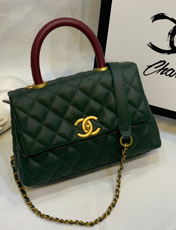 Chanel Green Top Handle Bag – Elegant Luxury in Rich Emerald Tone