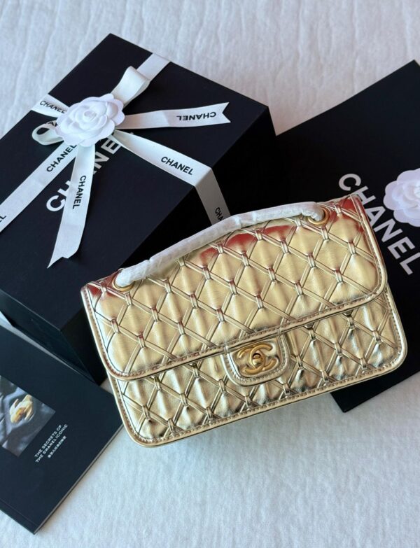 Chanel Metallic Quilted Flap Bag – Glamorous Luxury Statement Piece