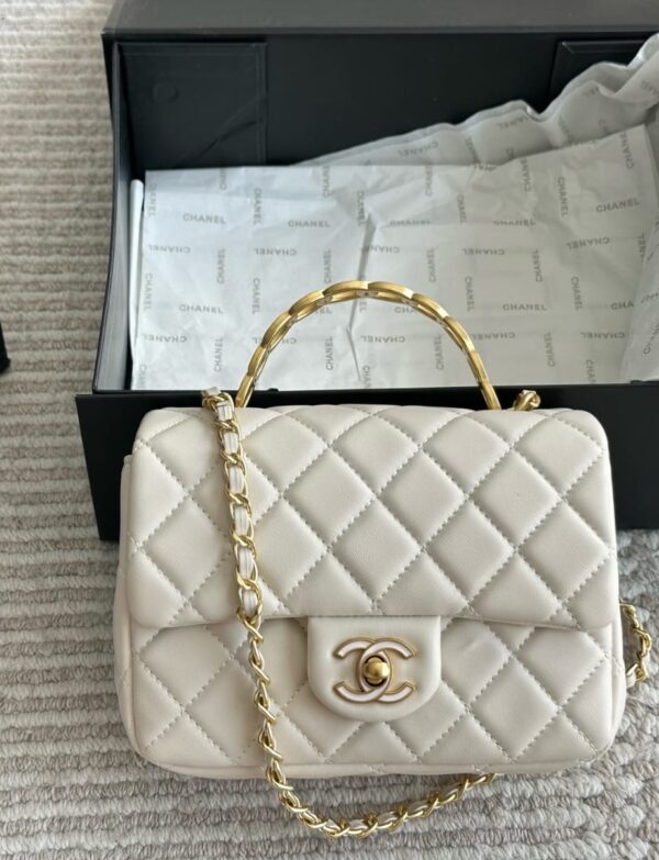 Chanel Burgundy Top Handle Mini Bag – Timeless Elegance in Rich Wine Tone