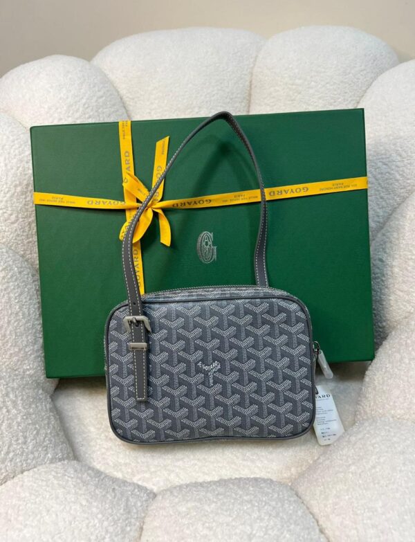 Goyard Alpin Mini Zip Shoulder Bag – Grey Goyardine Canvas Compact Shoulder Bag